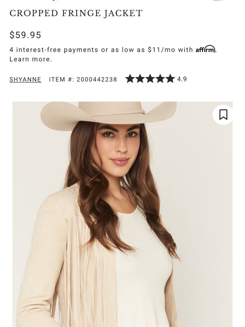 Shyanne Deleon Faux Suede Cropped Fringe Jacket - Picture 2 of 9